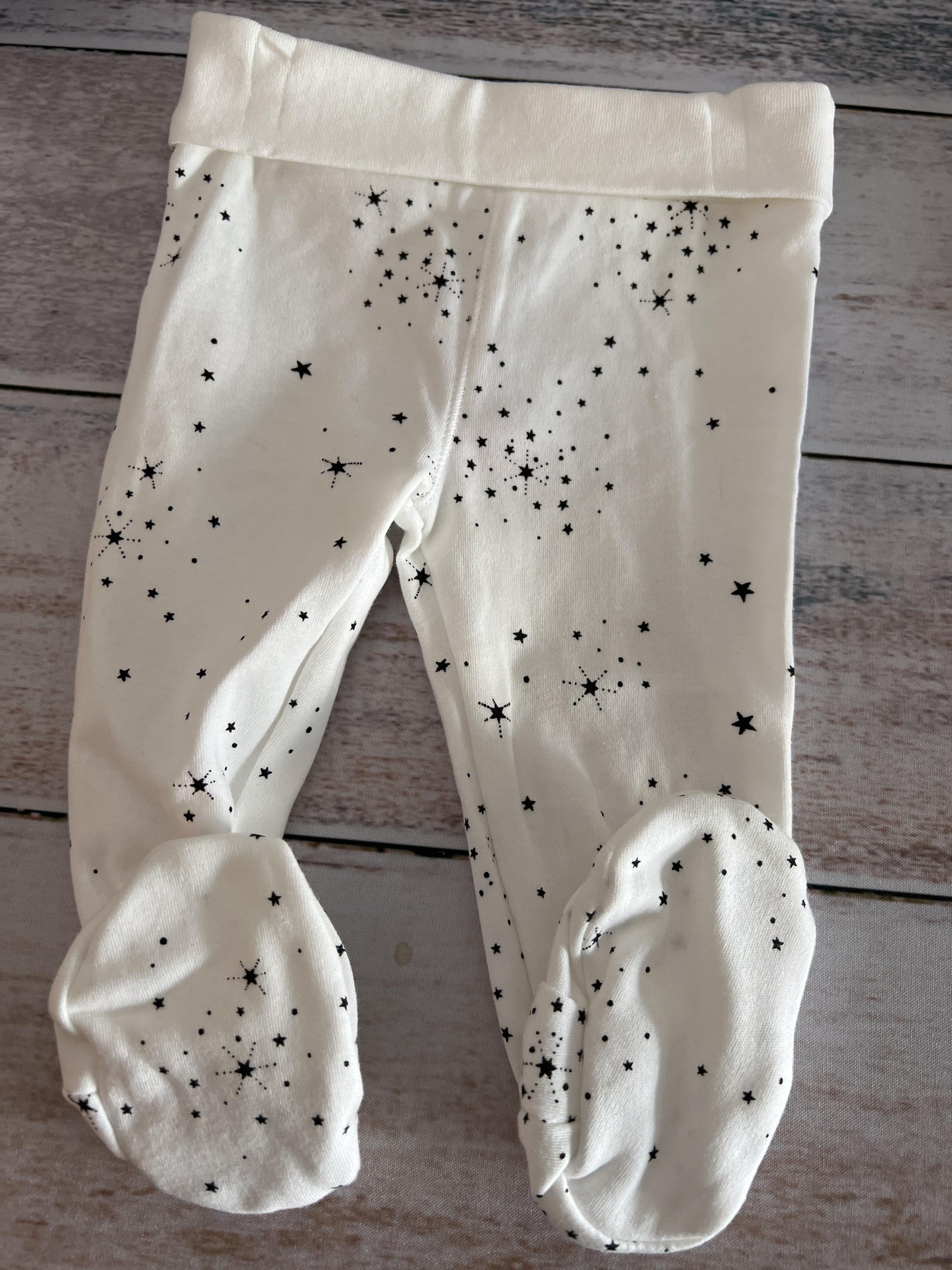 Petit Lemi Boys White | Black | Stars Pants Size: 3 months White | Black | Stars