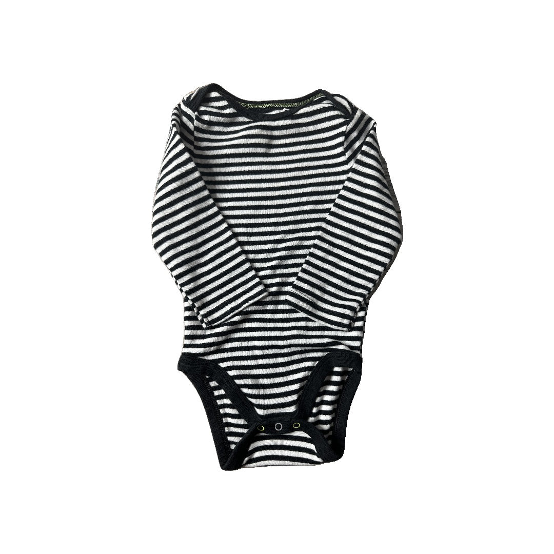 Cloud Island Girls White | Black | Stripe Onesie Size: 12 months White | Black | Stripe