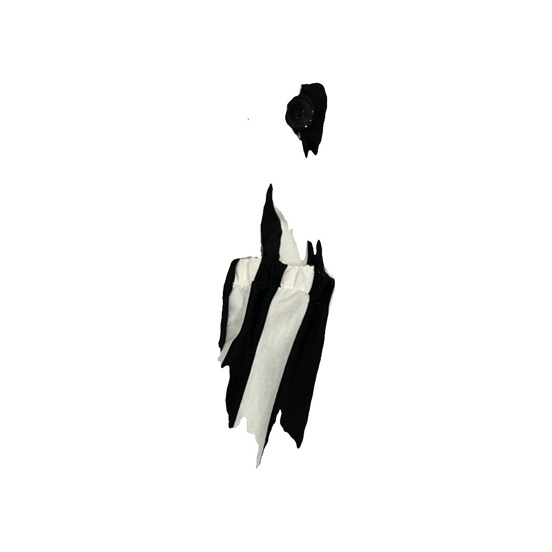 Sol Baby Girls White | Black | Stripe Overalls Size: 6-12 months White | Black | Stripe