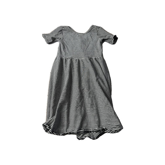 Nordstrom Girls White | Black | Stripe Dress Size: 5 White | Black | Stripe
