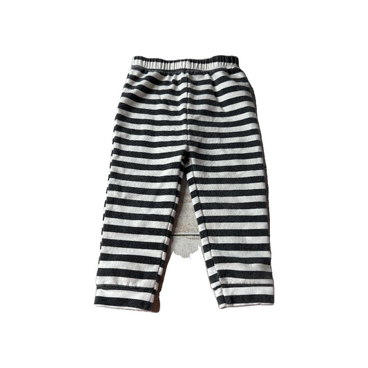 Mighty Girls White | Black | Stripe Pants Size: 2T White | Black | Stripe