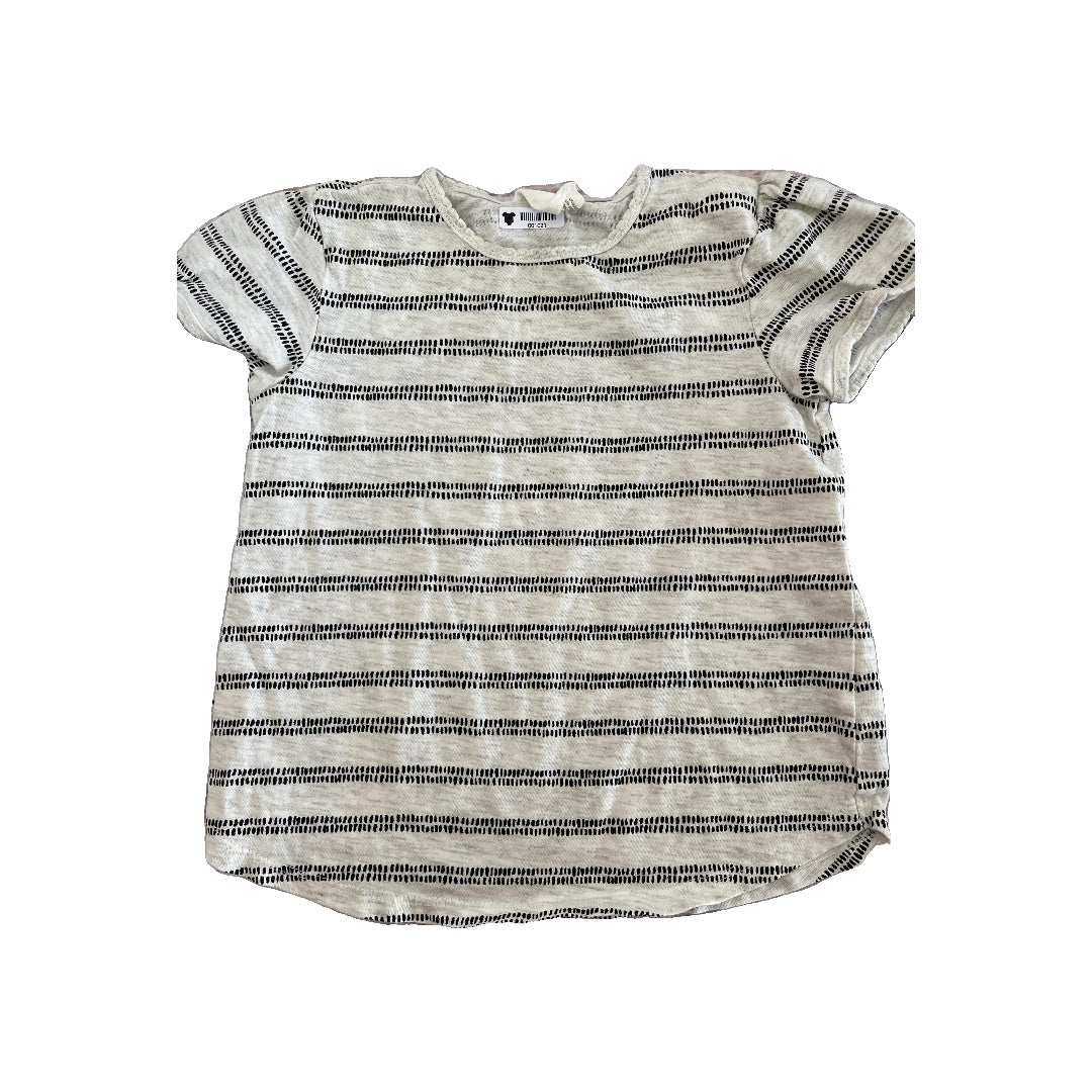 H&M Girls White | Black | Stripe T-Shirt Size: 18-24 months White | Black | Stripe