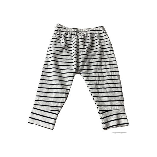 Carters Unisex White | Black | Stripe Pants Size: 3-6 months White | Black | Stripe