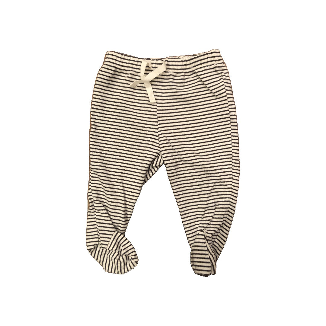 Gap Girls White | Black | Striped Pants Size: 3-6 months White | Black | Striped