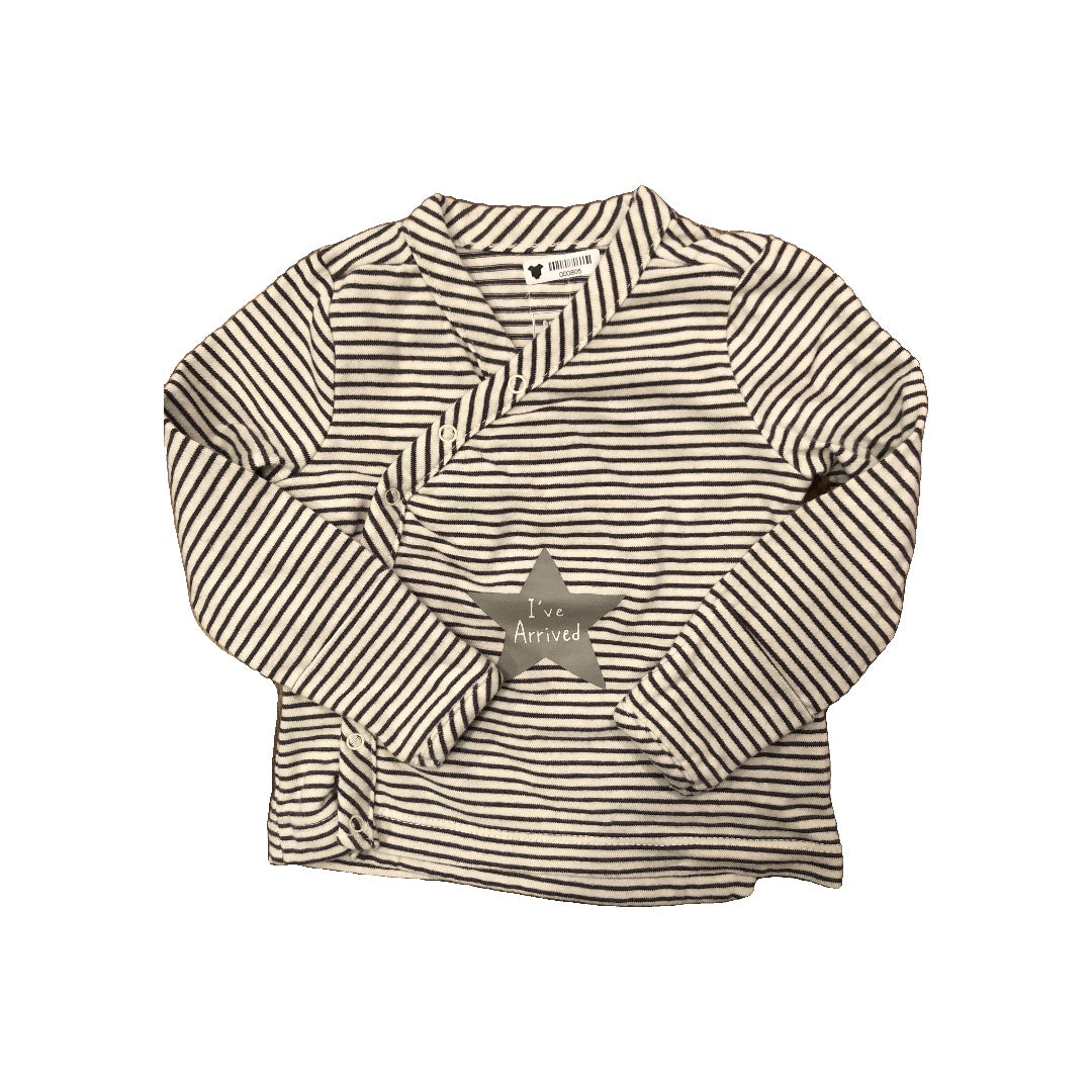 Gap Boys White | Black | Striped Shirt Size: 3-6 months White | Black | Striped