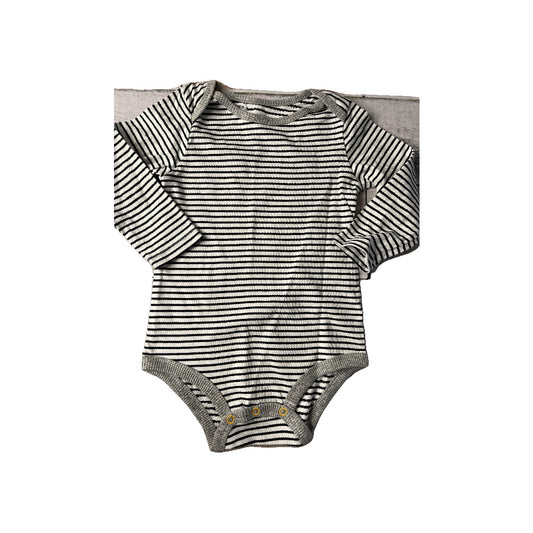 Koala Baby Unisex White | Black | Striped Onesie Size: 12-18 months White | Black | Striped