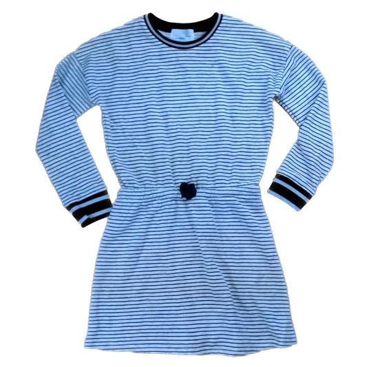 Rockets Of Awesome Girls White | Black Stripes Dress Size: 7 Years White | Black Stripes