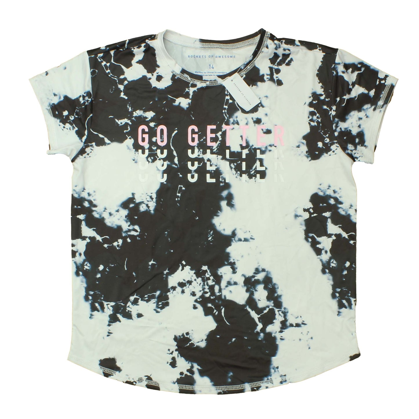 Rockets Of Awesome Girls White | Black | Tye Dye | Go Getter Athletic Top Size: 14 Years