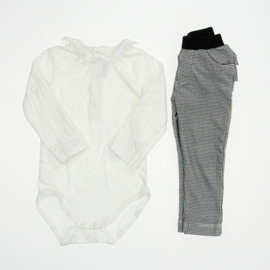 Mayoral Girls White | Black Apparel Sets Size: 12 Months White | Black
