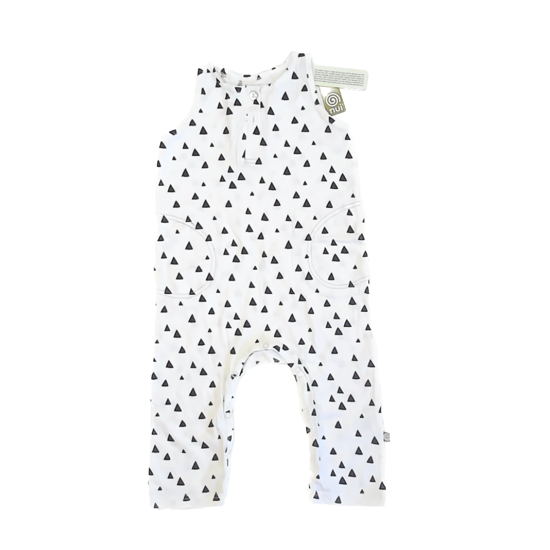 Nui Unisex White | Black Romper Size: 12-18 Months White | Black