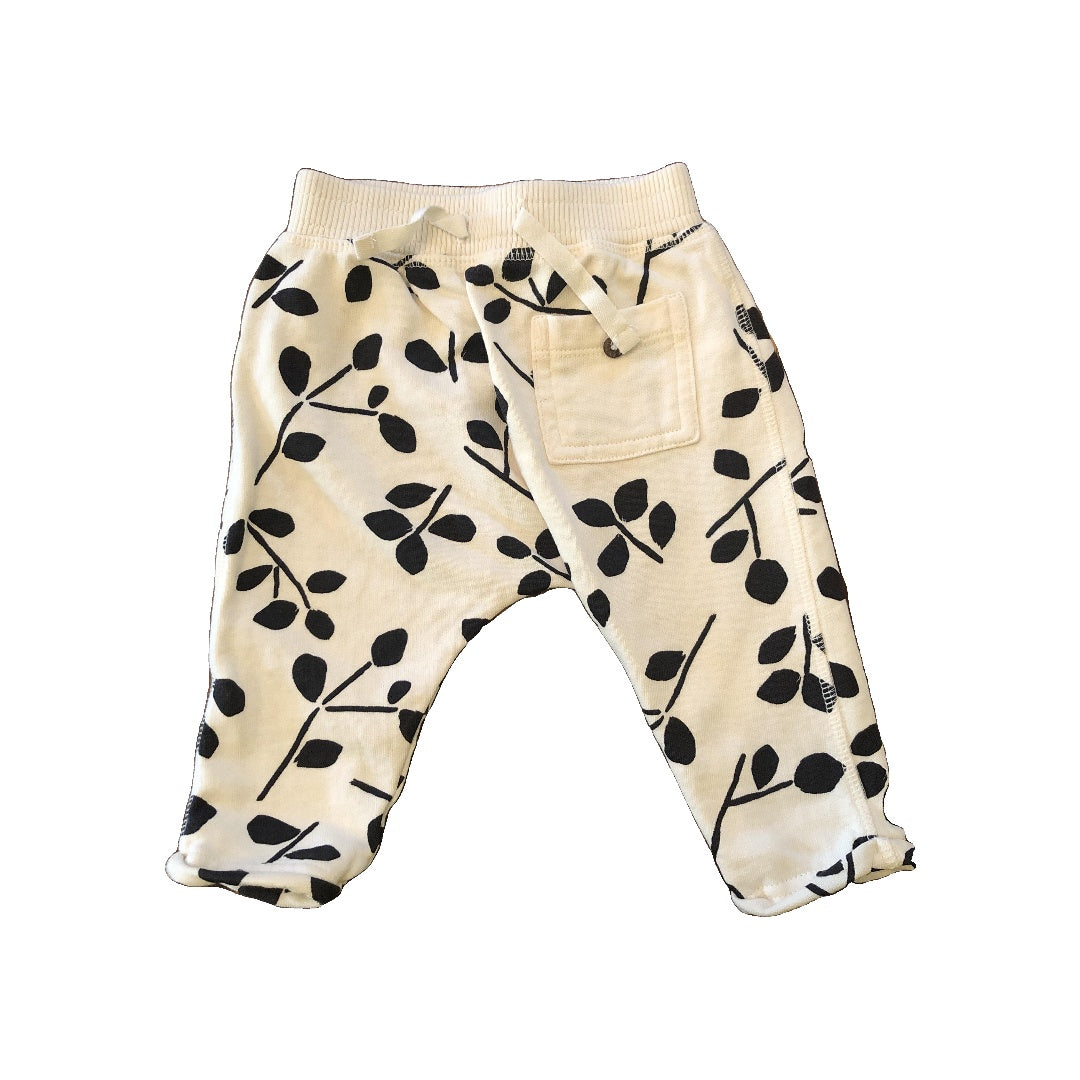 Oliver & Rain Girls White | Black Pants Size: 6 months White | Black