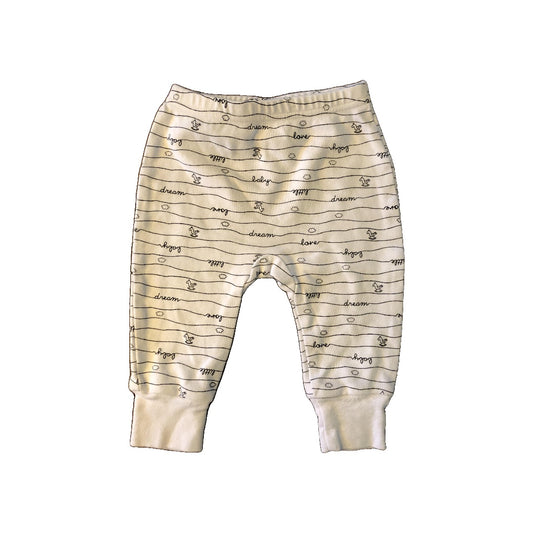 Absorba Unisex White | Black Pants Size: 3-6 months White | Black