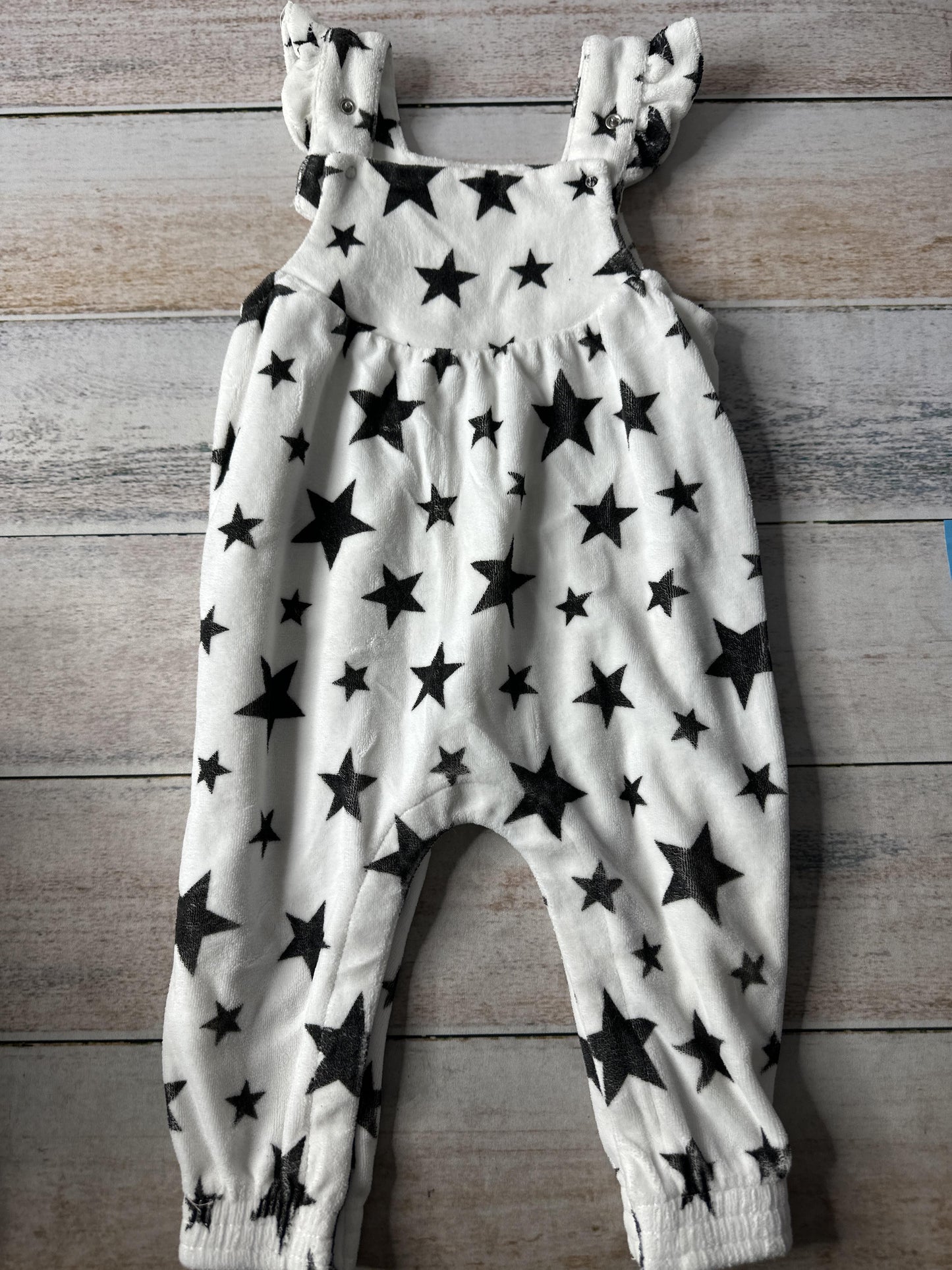 Angel Dear Girls White | Black Overalls Size: 12-18 months White | Black