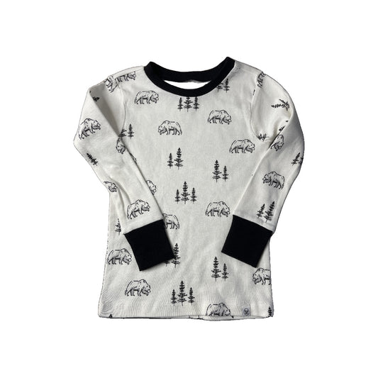 Honest Co Unisex White | Black Pajamas Size: 3T White | Black