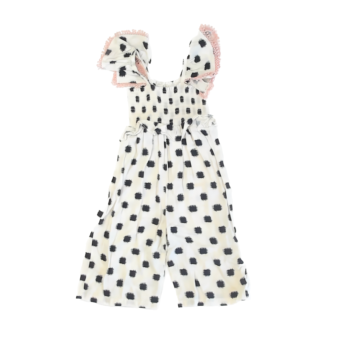 Jessica Simpson Girls White | Black Romper Size: 2T White | Black