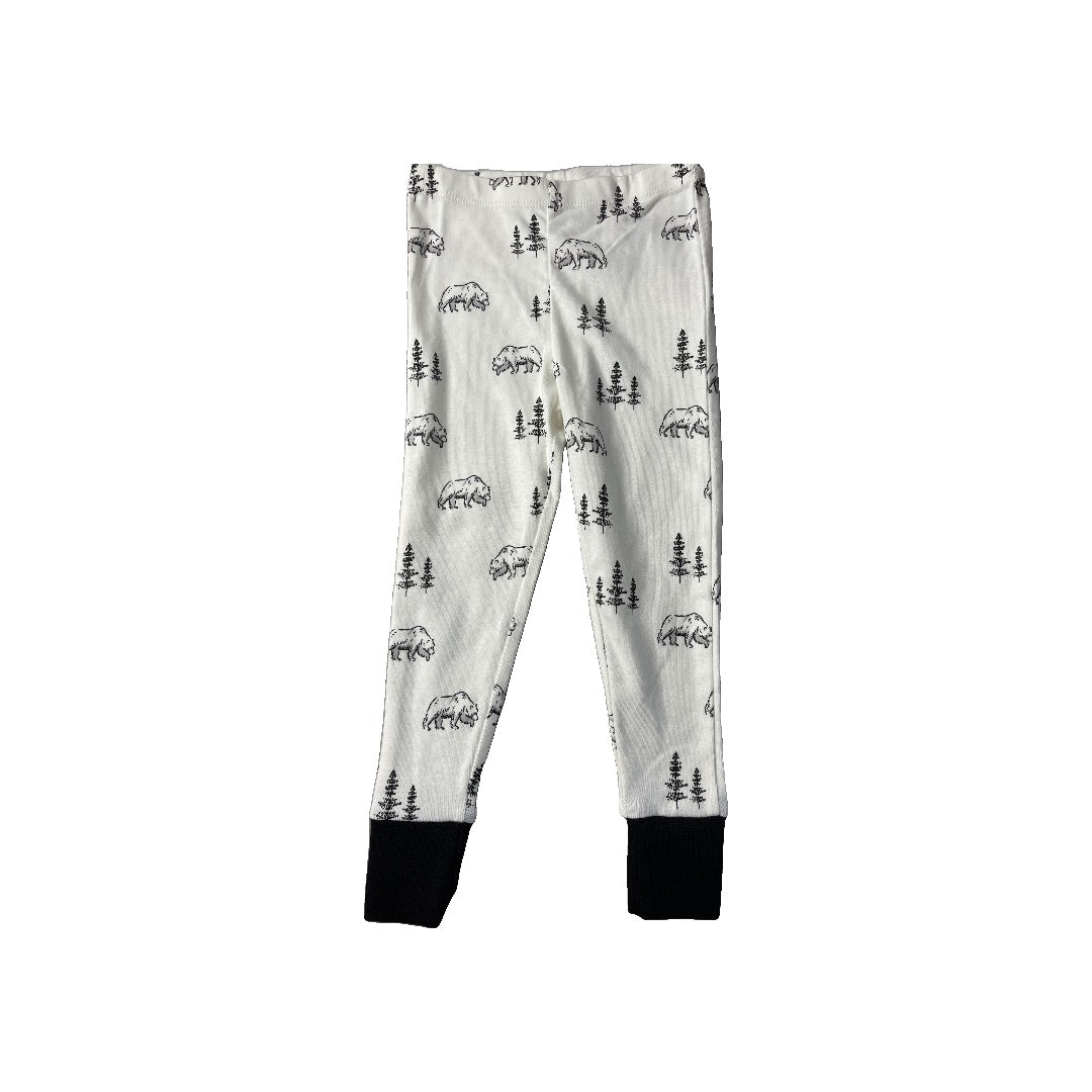 Honest Co Unisex White | Black Pajamas Size: 3T White | Black