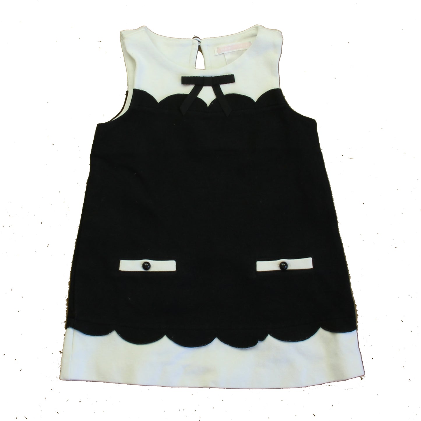 Janie and Jack Girls White | Black Dress Size: 18-24 Months