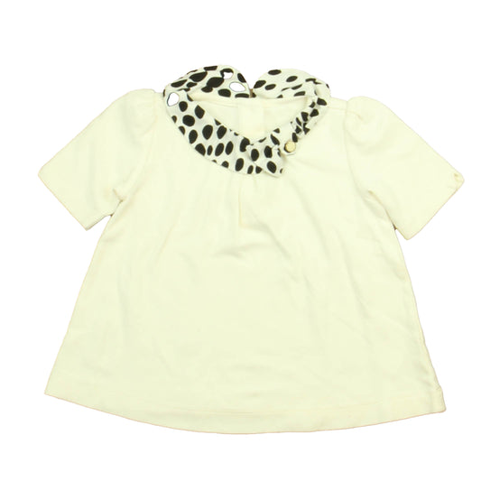 Janie and Jack Girls White | Black Blouse Size: 2T White | Black