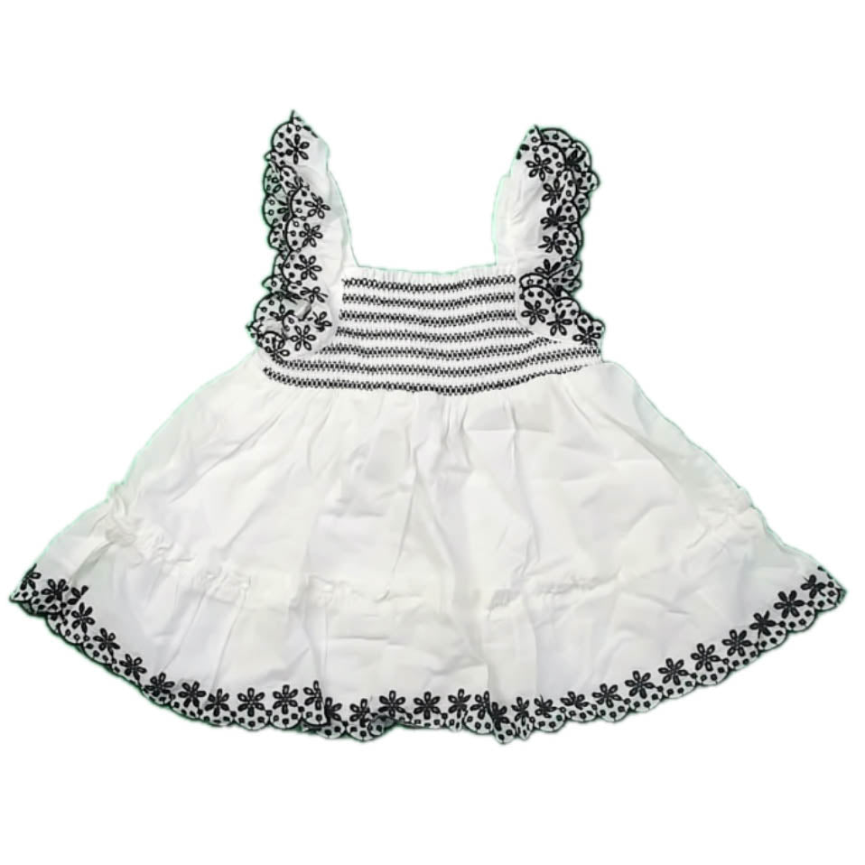 Max Studio Girls White | Black Blouse Size: 3T White | Black