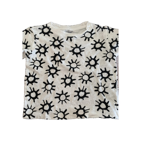 Little Starters Boys White | Black T-Shirt Size: 6-12 months White | Black