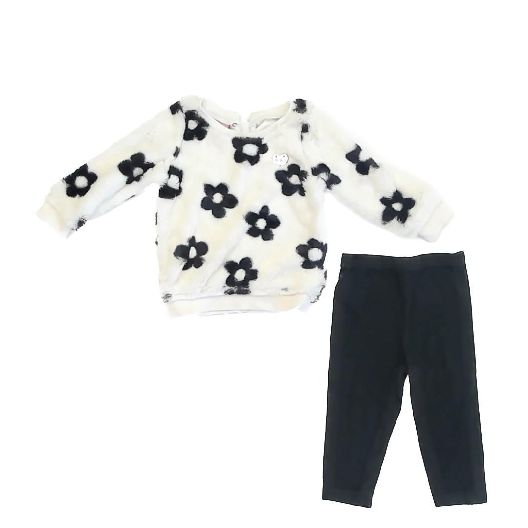 Juicy Couture Girls White | Black Apparel Sets Size: 18 Months White | Black
