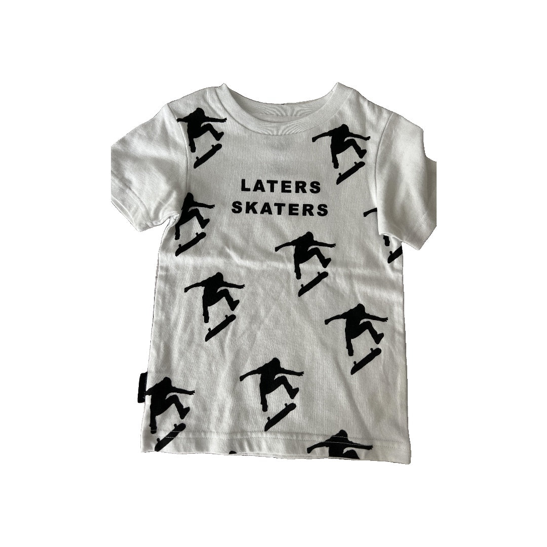 Dot Boys White | Black T-Shirt Size: 2T White | Black