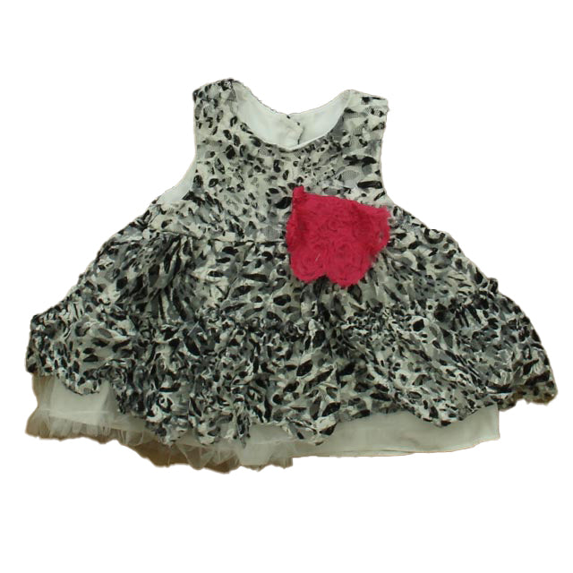 Marmellata Girls White | Black Dress Size: 6-9 Months