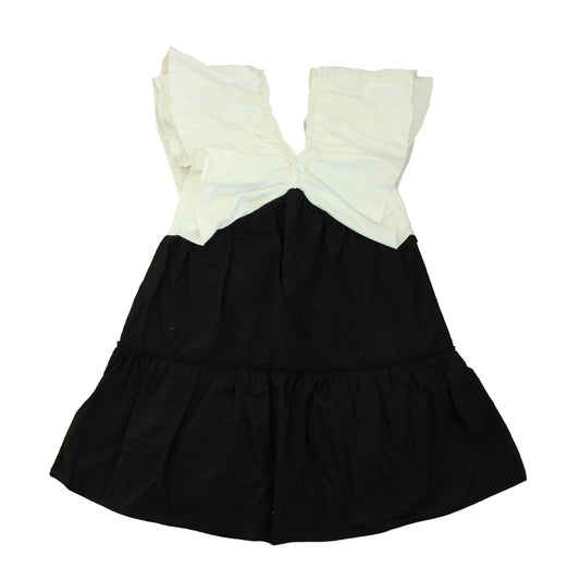 Zara Girls White | Black Dress Size: 13-14 Years