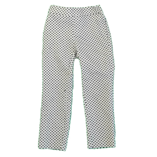 Janie and Jack Girls White | Black Pants Size: 5T White | Black