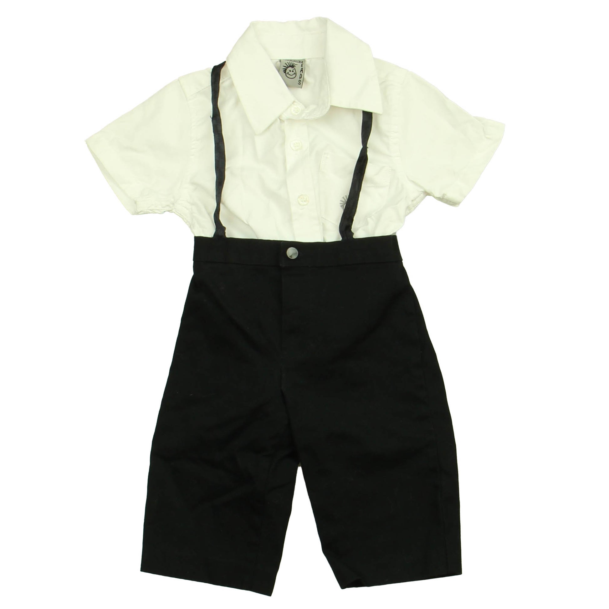 Kuckle Heads Boys White | Black Apparel Sets Size: 3-6 Months White | Black