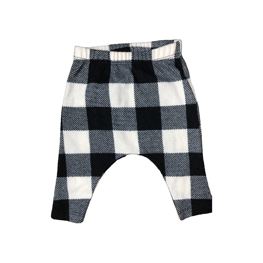 Old Navy Unisex White | Black Pants Size: 3-6 months White | Black