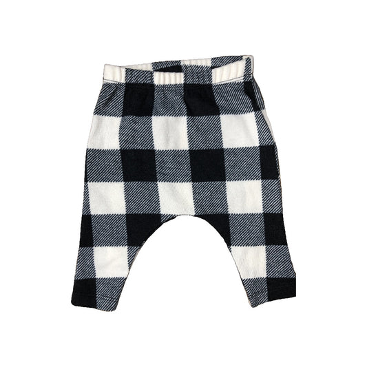 Old Navy Unisex White | Black Pants Size: 3-6 months White | Black