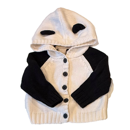 Tea Collection Boys White | Black Cardigan Size: 9-12 Months White | Black