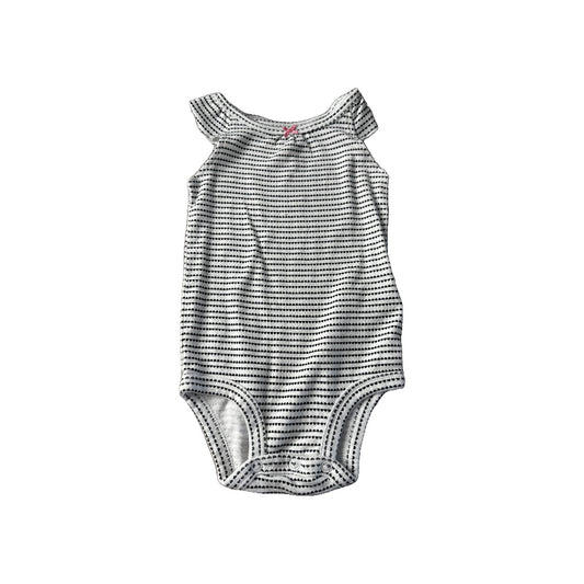 Carters Girls White | Black Onesie Size: 6-9 months White | Black