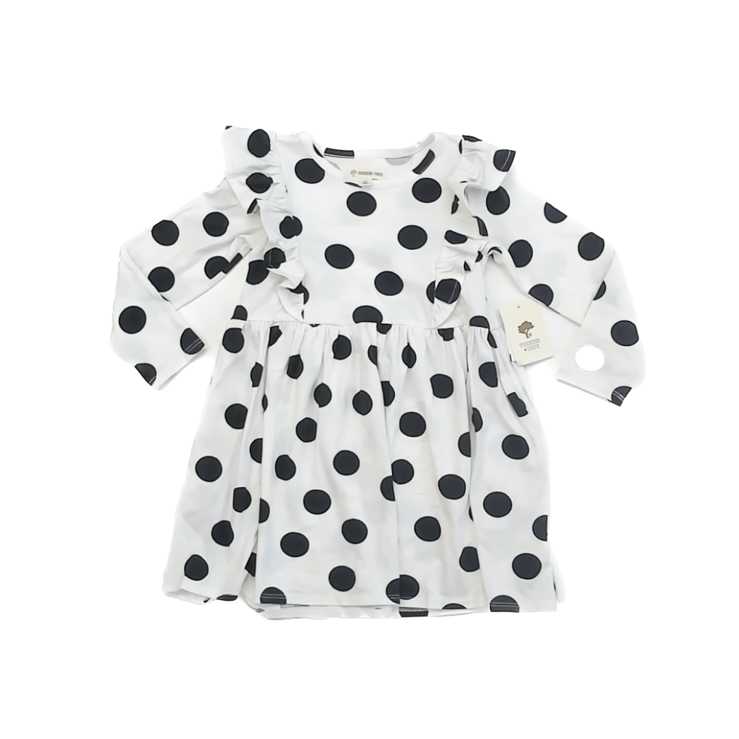 Tucker + Tate Girls White | Black Dress Size: 3T White | Black