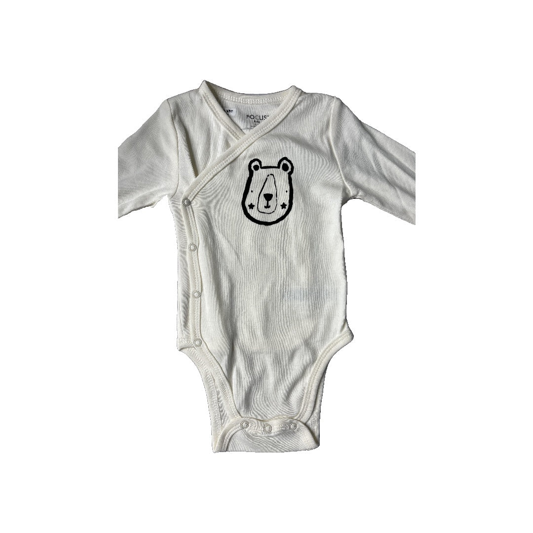 Focus Boys White | Black Onesie Size: 9 months White | Black
