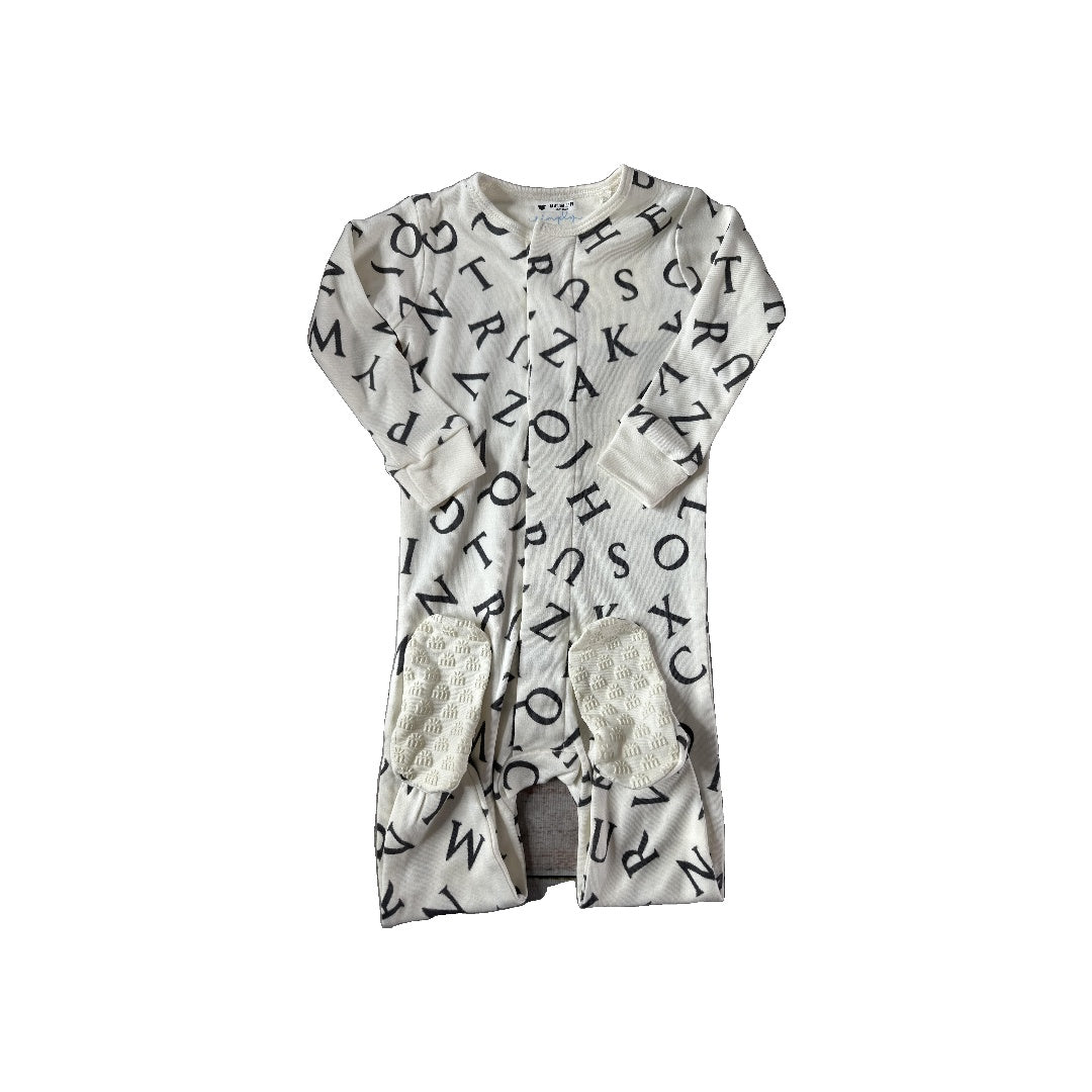 Magnetic Me Unisex White | Black Pajamas Size: 12 months White | Black