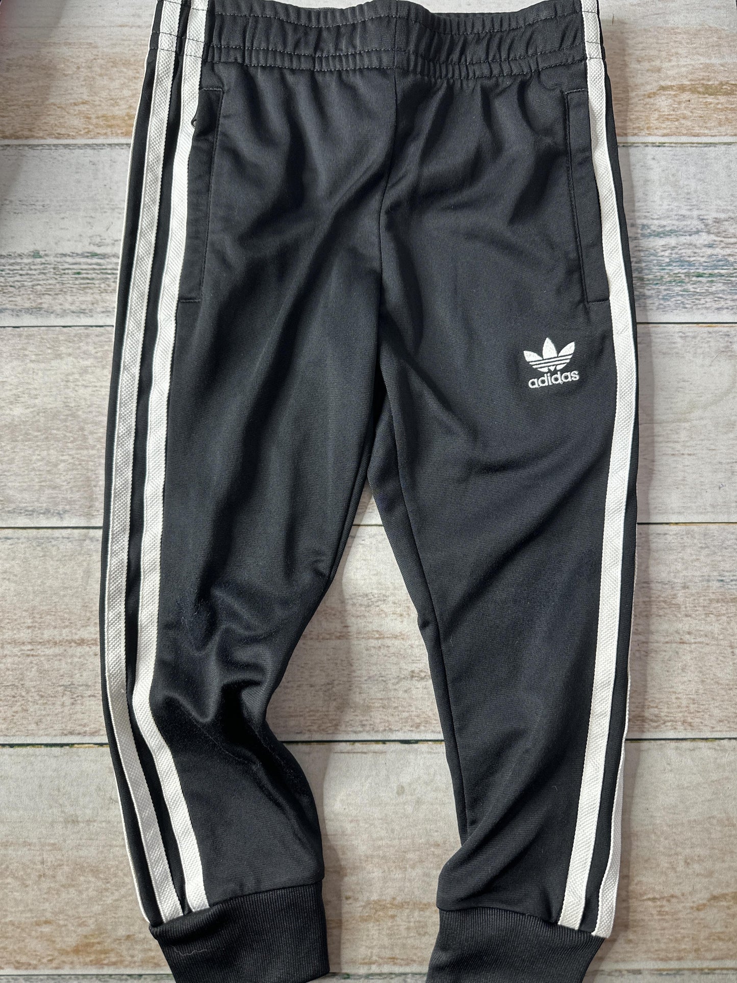 Adidas Girls White | Black Pants Size: 4-5 Years White | Black