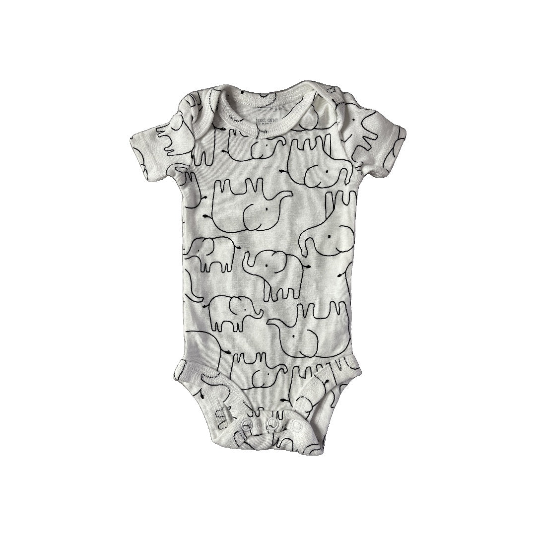 Carters Unisex White | Black Onesie Size: Preemie White | Black