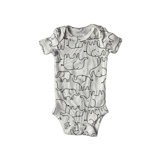 Carters Unisex White | Black Onesie Size: Preemie White | Black