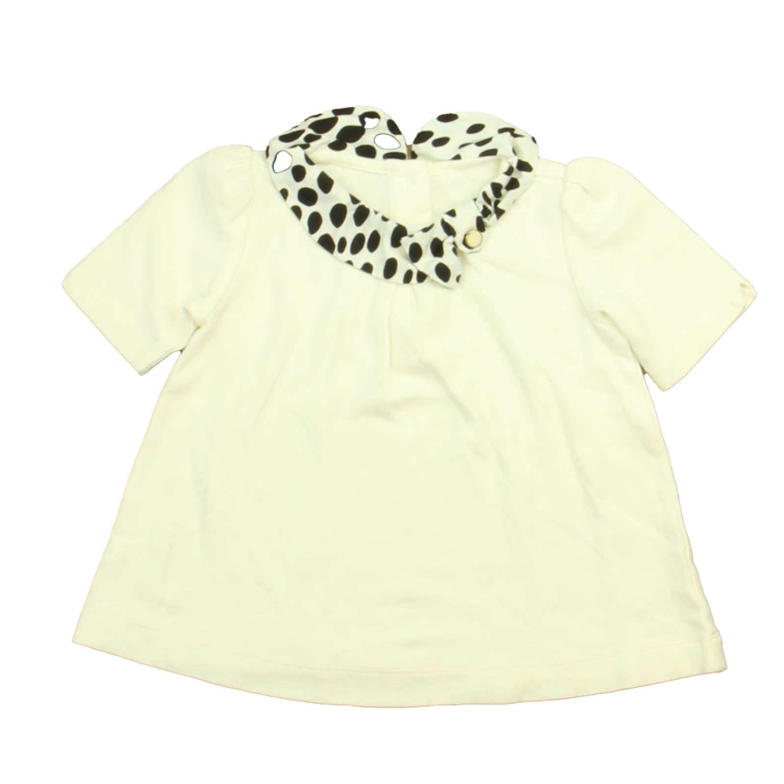 Janie and Jack Girls White | Black Blouse Size: 2T White | Black