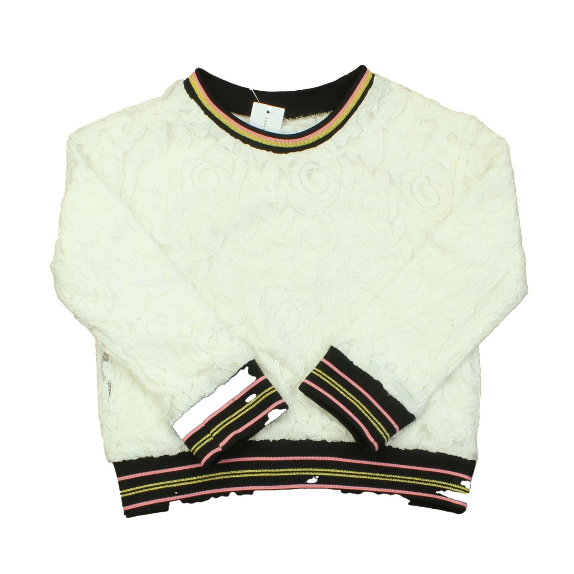 Rockets Of Awesome Girls White | Black Long Sleeve Shirt Size: Little Girl White | Black