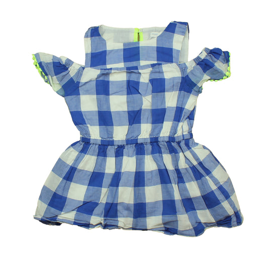 Rockets Of Awesome Girls White | Blue | Checks Dress Size: 3T White | Blue | Checks
