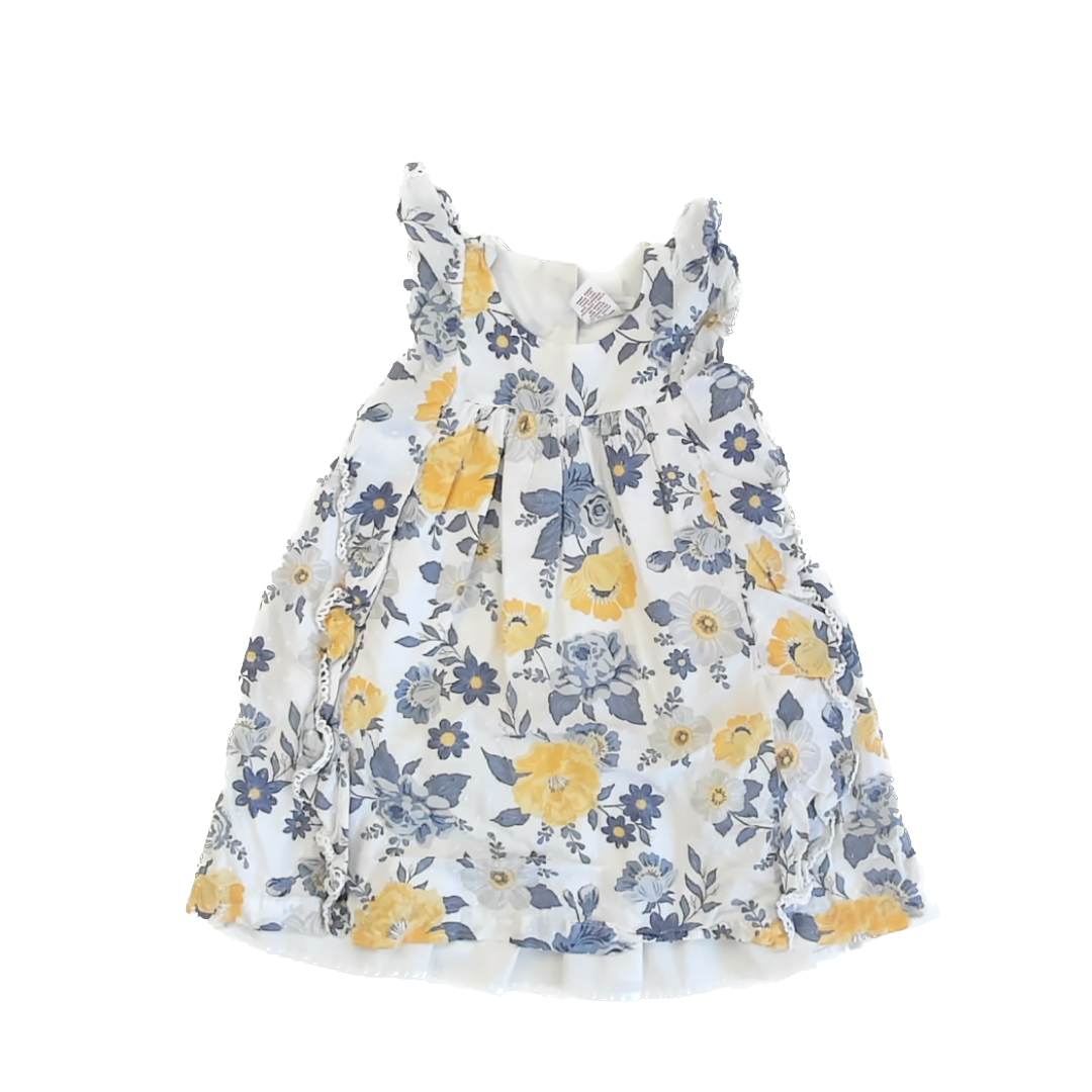 Rachel Ashwell Girls White | Blue Floral Dress Size: 4T White | Blue Floral