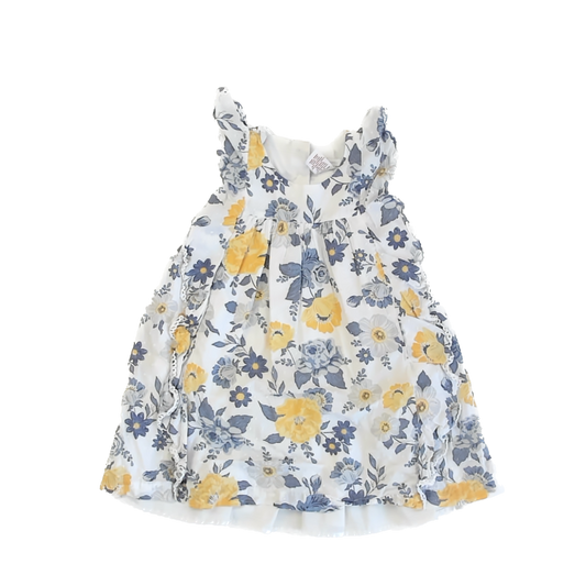 Rachel Ashwell Girls White | Blue Floral Dress Size: 4T White | Blue Floral