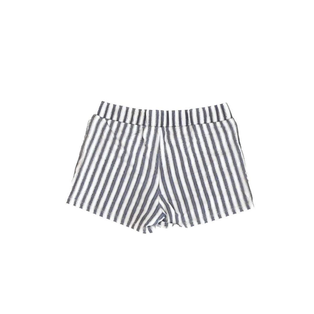 Unknown Girls White | Blue | Gold Stripe Shorts Size: 7-8 Years White | Blue | Gold Stripe