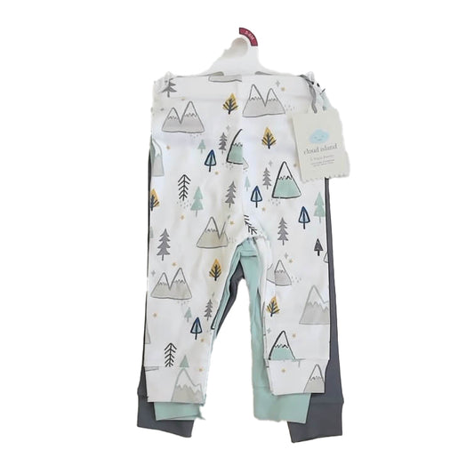 Cloud Island Boys White | Blue | Gray Leggings Size: 3-6 Months White | Blue | Gray