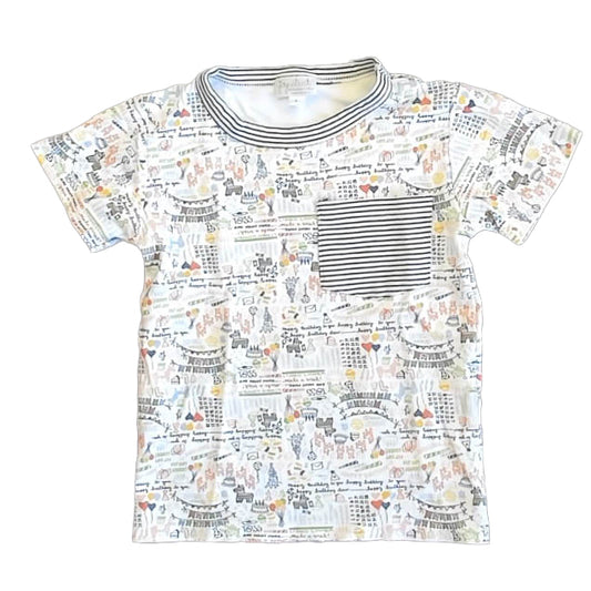 Joy Street Boys White | Blue Happy Birthday T-Shirt Size: 4T White | Blue Happy Birthday