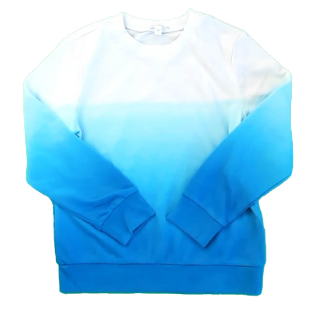 Rockets Of Awesome Boys White | Blue Ombre Sweatshirt Size: 7 Years White | Blue Ombre