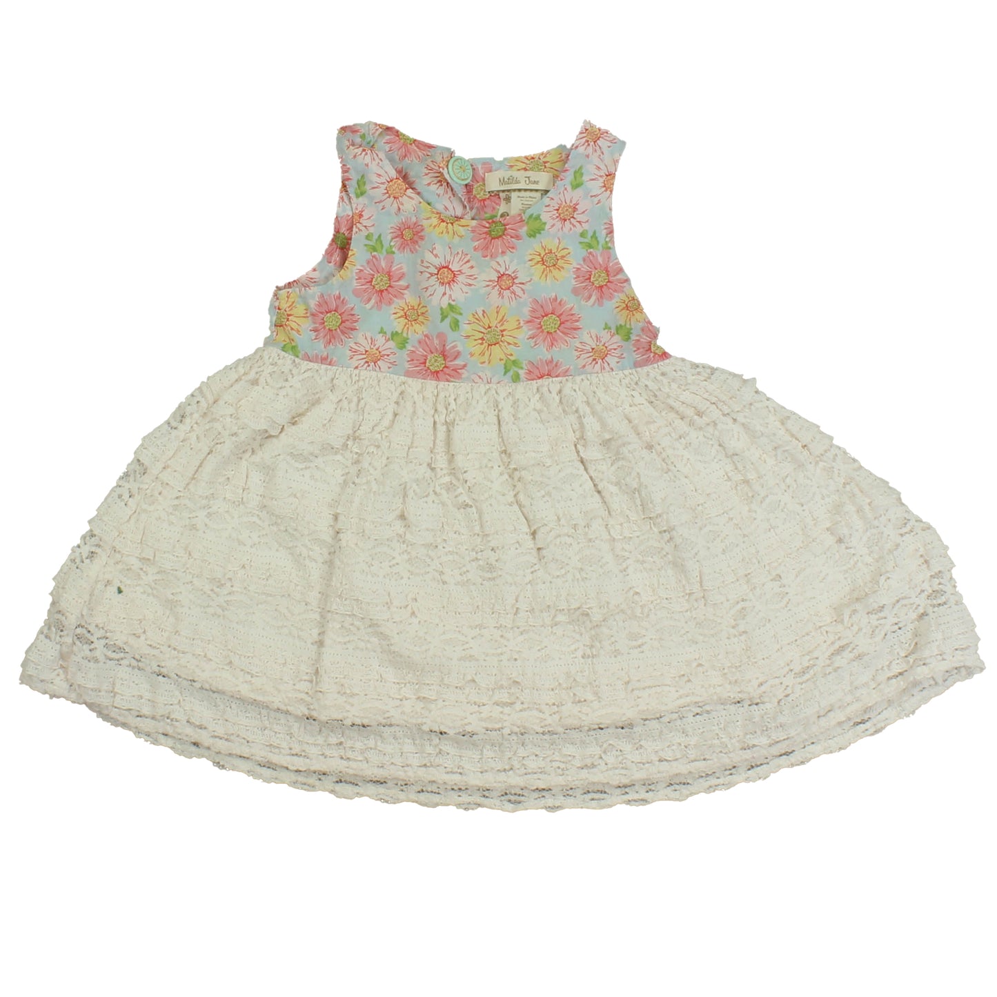 Matilda Jane Girls White | Blue | Pink | Floral Dress Size: 2T White | Blue | Pink | Floral